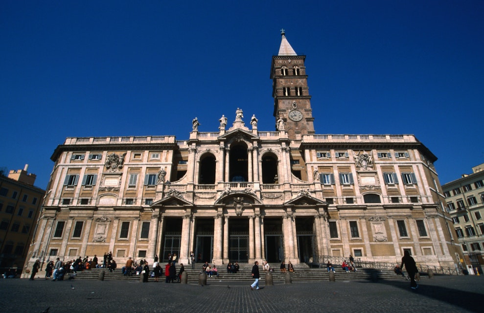 Facade of Basilica di Santa Maria Maggiore.