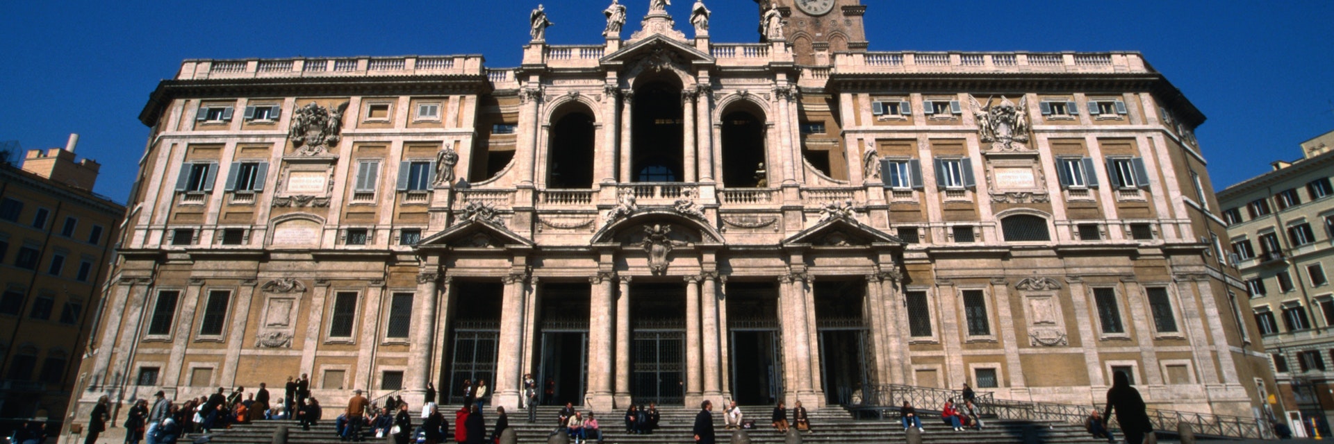 Facade of Basilica di Santa Maria Maggiore.