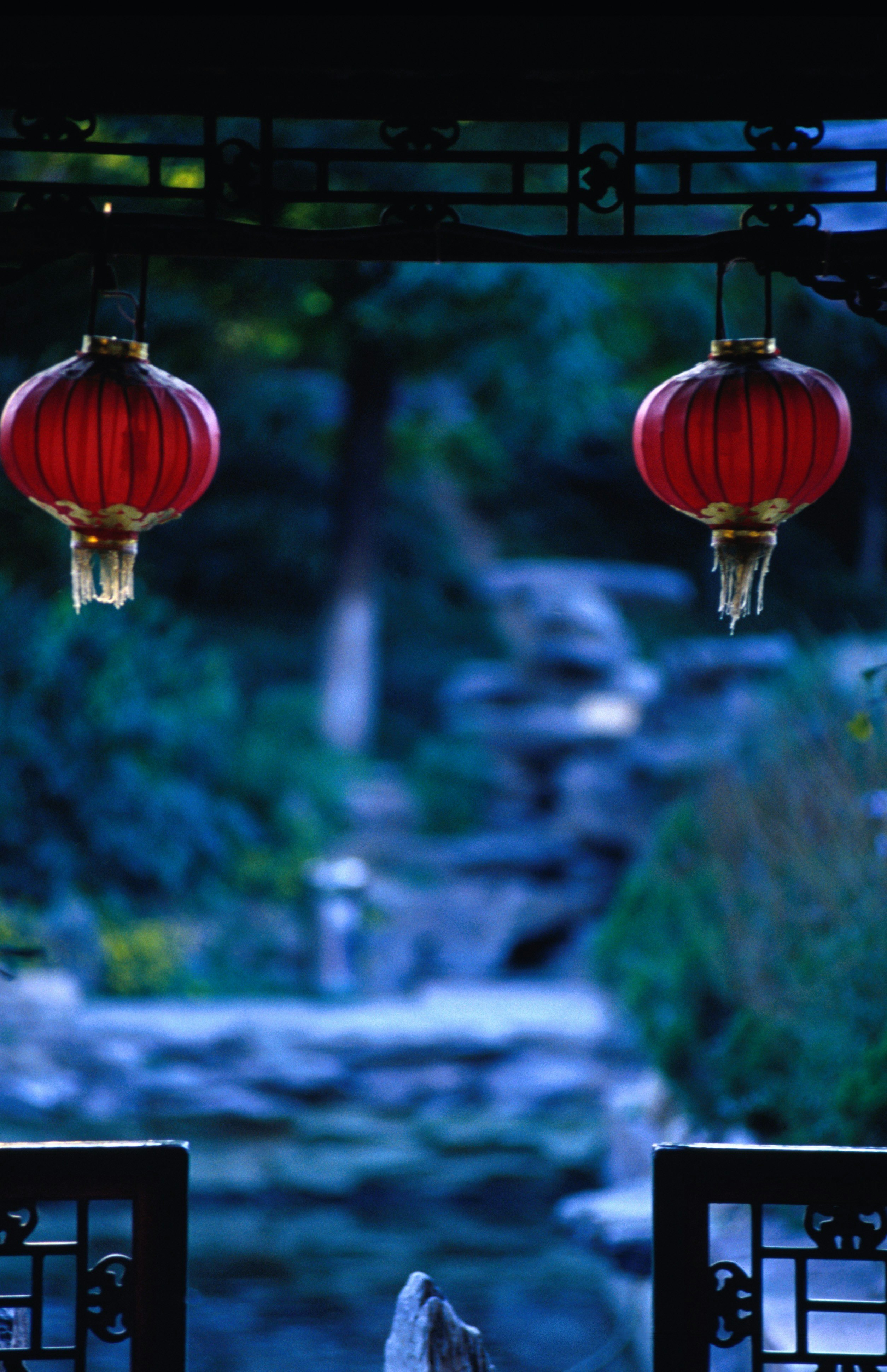 Lanterns hanging at Prince Gong Residence.