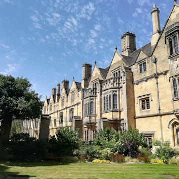 Inside the grounds of Magdalen College.