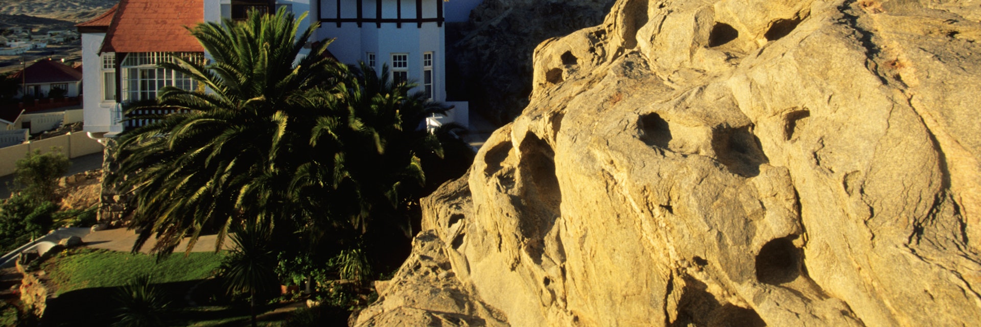 German colonial building or Goerke Haus situated on the Diamantberg (mountain).