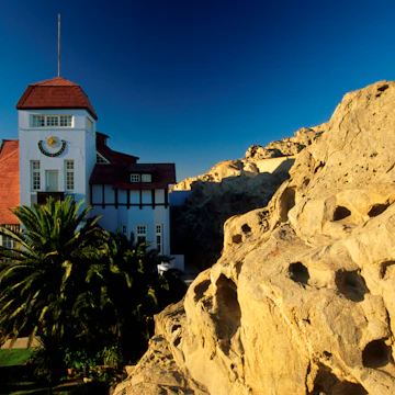 German colonial building or Goerke Haus situated on the Diamantberg (mountain).
