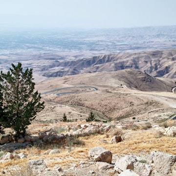View of Mose’s Promised Land from Mt. Nebo Madaba, Jordan; Shutterstock ID 585130318; Your name (First / Last): Lauren Keith; GL account no.: 65050; Netsuite department name: Online Editorial; Full Product or Project name including edition: Jordan Online Update