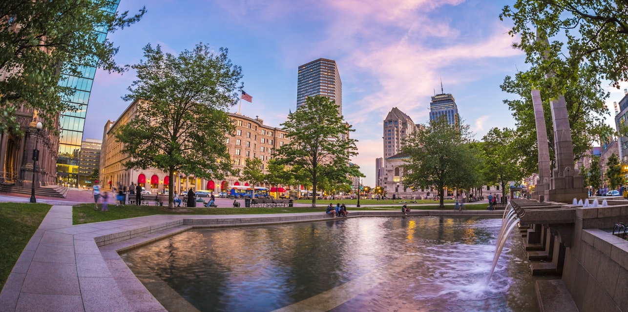 500px Photo ID: 93262895 - Panoramic view of the Copley Square in Boston, Massachusetts, USA at sunset.