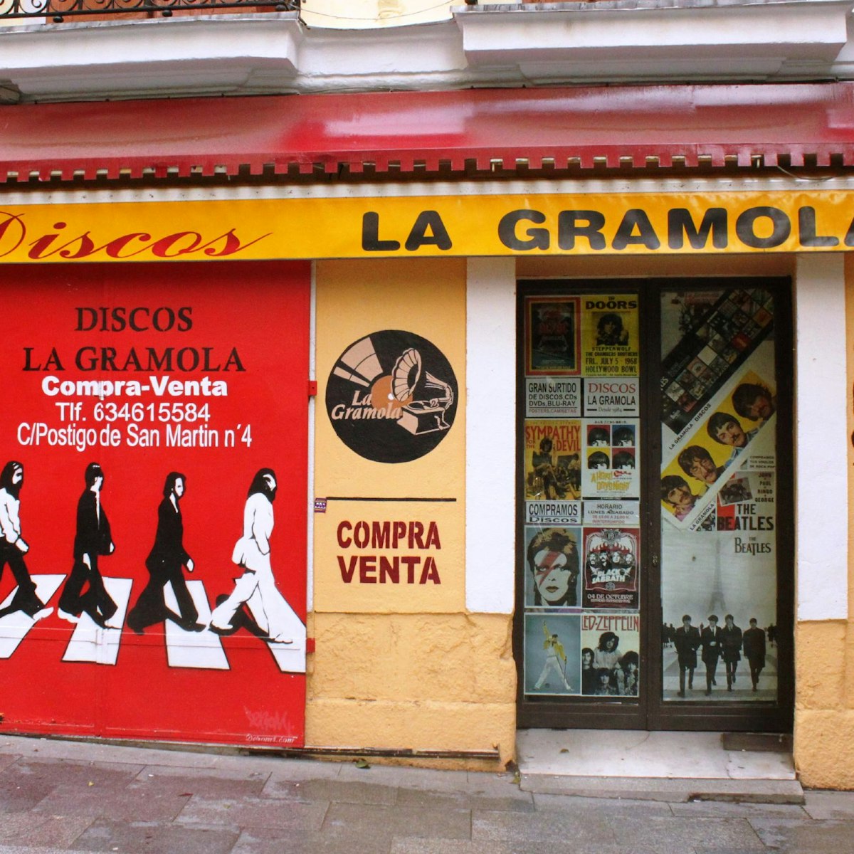 The colourful facade at La Gramola.