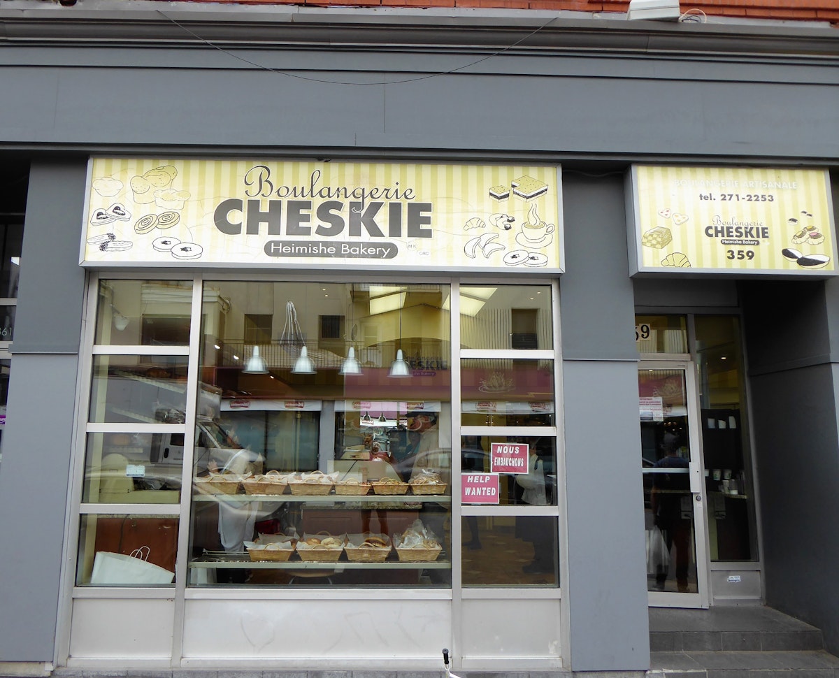 Cheskie's is a landmark Jewish/Kosher bakery in the Mile End.