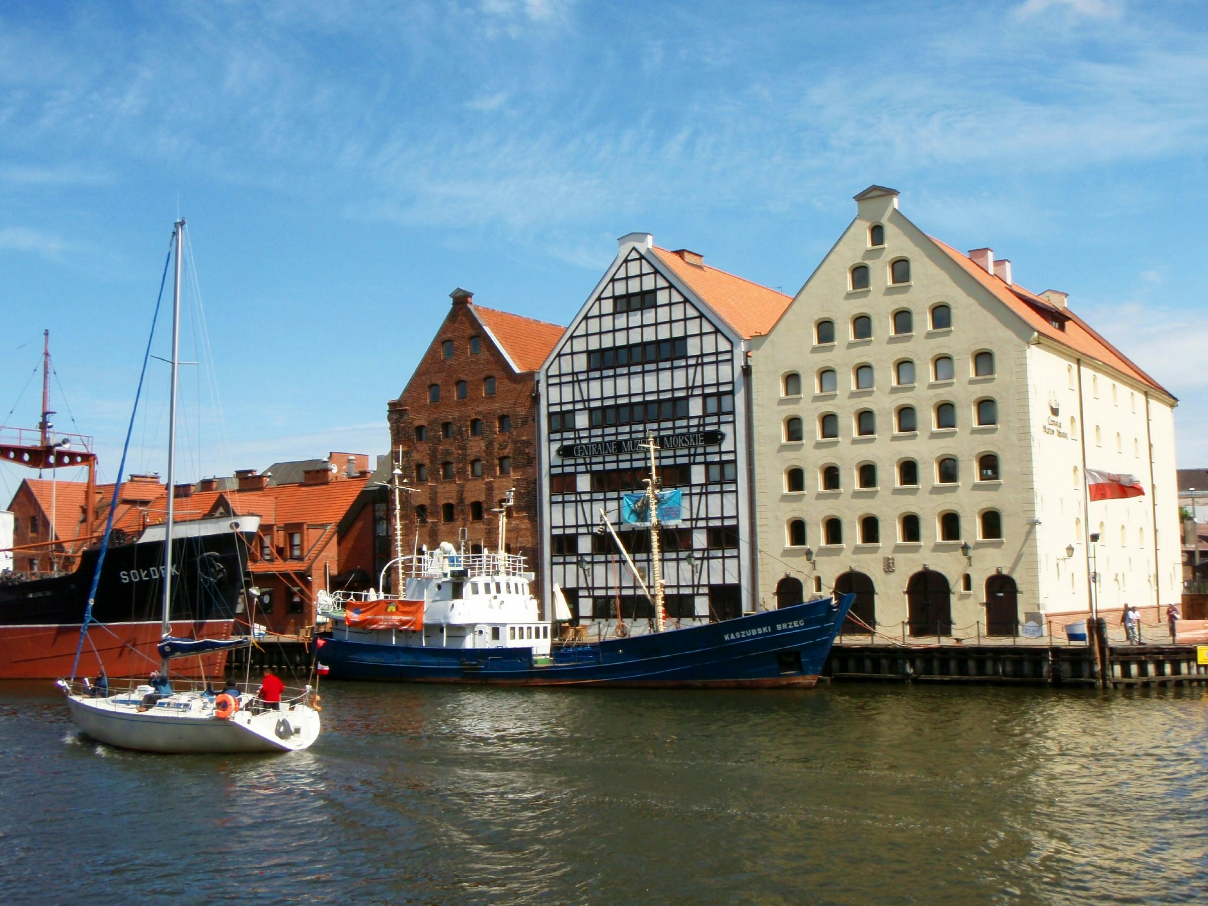 Exterior of National Maritime Museum on the Motlawa River.