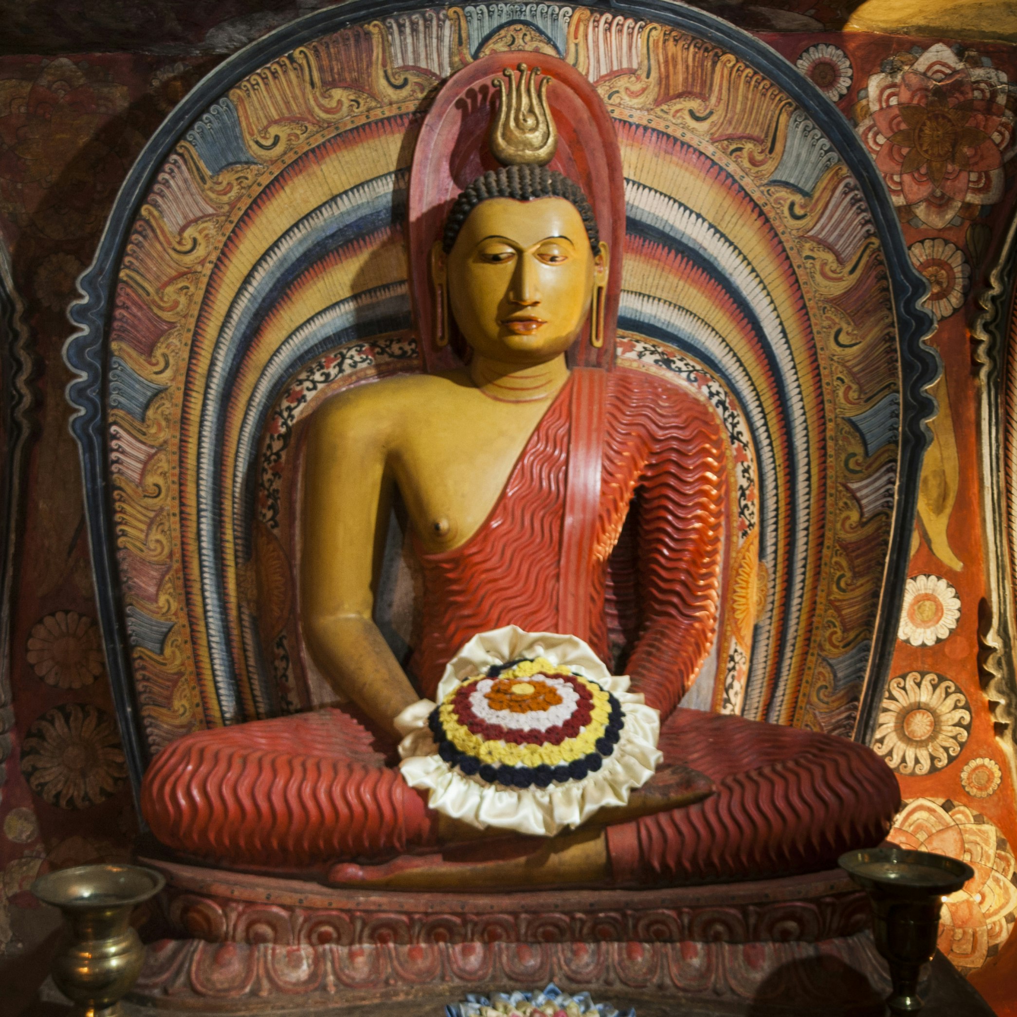 A Buddha statue in Degaldoruwa temple
