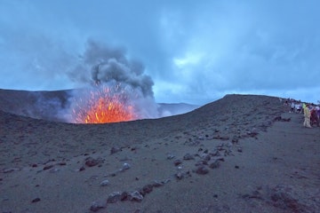 Magma erupting from Mt Yasur