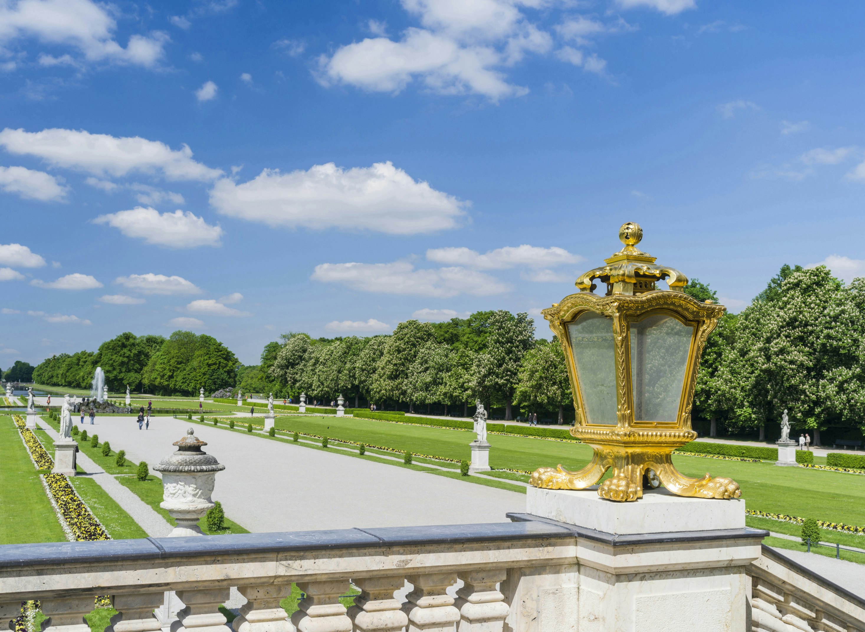View of Nymphenburg Palace and Park, Munich, Bavaria, Germany