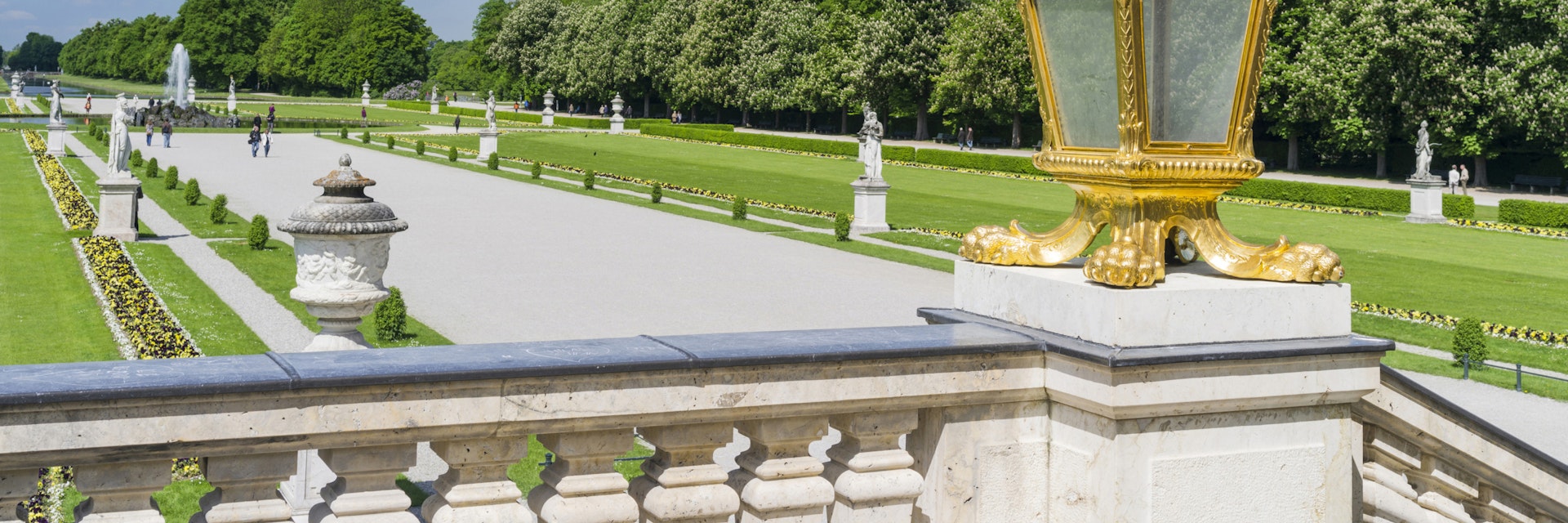 View of Nymphenburg Palace and Park, Munich, Bavaria, Germany