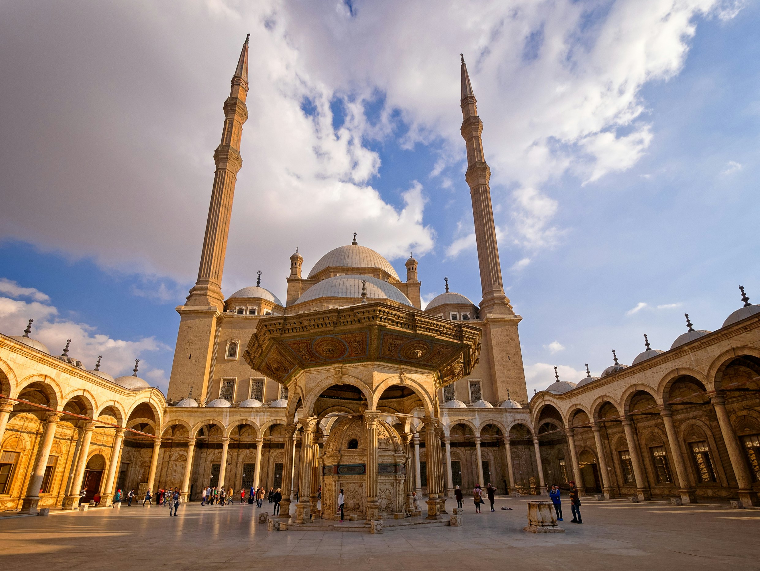 The great Mosque of Muhammad Ali Pasha or Alabaster Mosque is a mosque situated in the Citadel of Cairo in Egypt and commissioned by Muhammad Ali Pasha between 1830 and 1848.