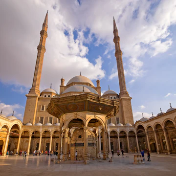 The great Mosque of Muhammad Ali Pasha or Alabaster Mosque is a mosque situated in the Citadel of Cairo in Egypt and commissioned by Muhammad Ali Pasha between 1830 and 1848.