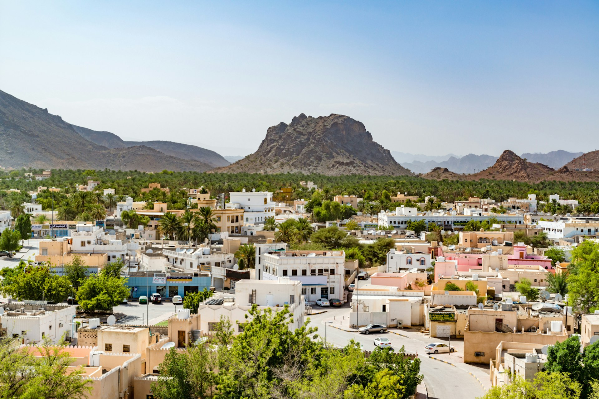 Arabian oasis town at Rustaq Fort in Al Batinah Region, Oman. It is located about 175 km to the southwest of Muscat, the capital of Oman.