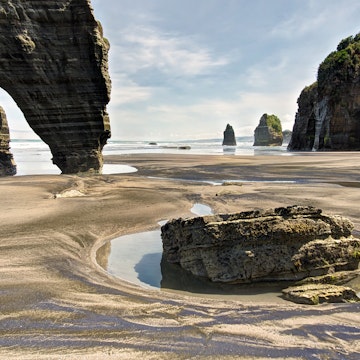 Elephant Rock and The Three Sisters of which only two are now left standing, the third has been claimed by the sea. I did not know about this feature of the Taranaki coast but passed it on the way to go hiking at Mount Taranaki. Since it was low tide tide I could walk out to see them. I will need to return with a tripod in better light to do the spot justice.
