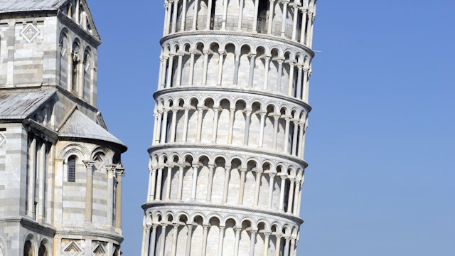 Italy, Tuscany, Pisa, Piazza dei Miracoli, Tower of Pisa