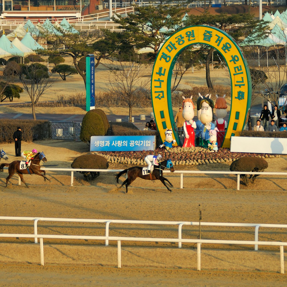 Finish line at Seoul Racecourse.