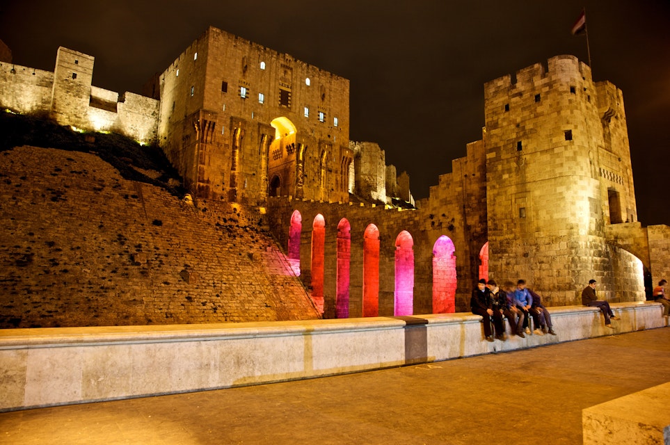 Aleppo’s CITADEL is an imposing fortress situated on a mound at the centre of the city.
