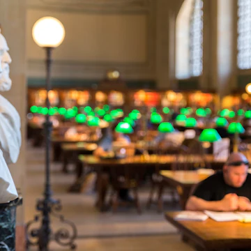 The Boston Public Library in Massachusetts, USA.
