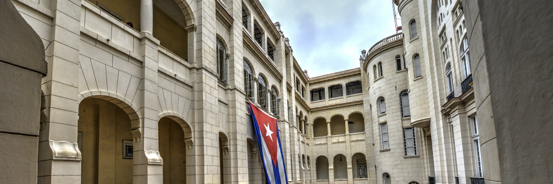 In the courtyard area of the Museum of the Revolution in Old Havana, Cuba...Cuba, February 2015 before changes in U.S.-Cuba relations began. Trip via UCLA Alumni Travel