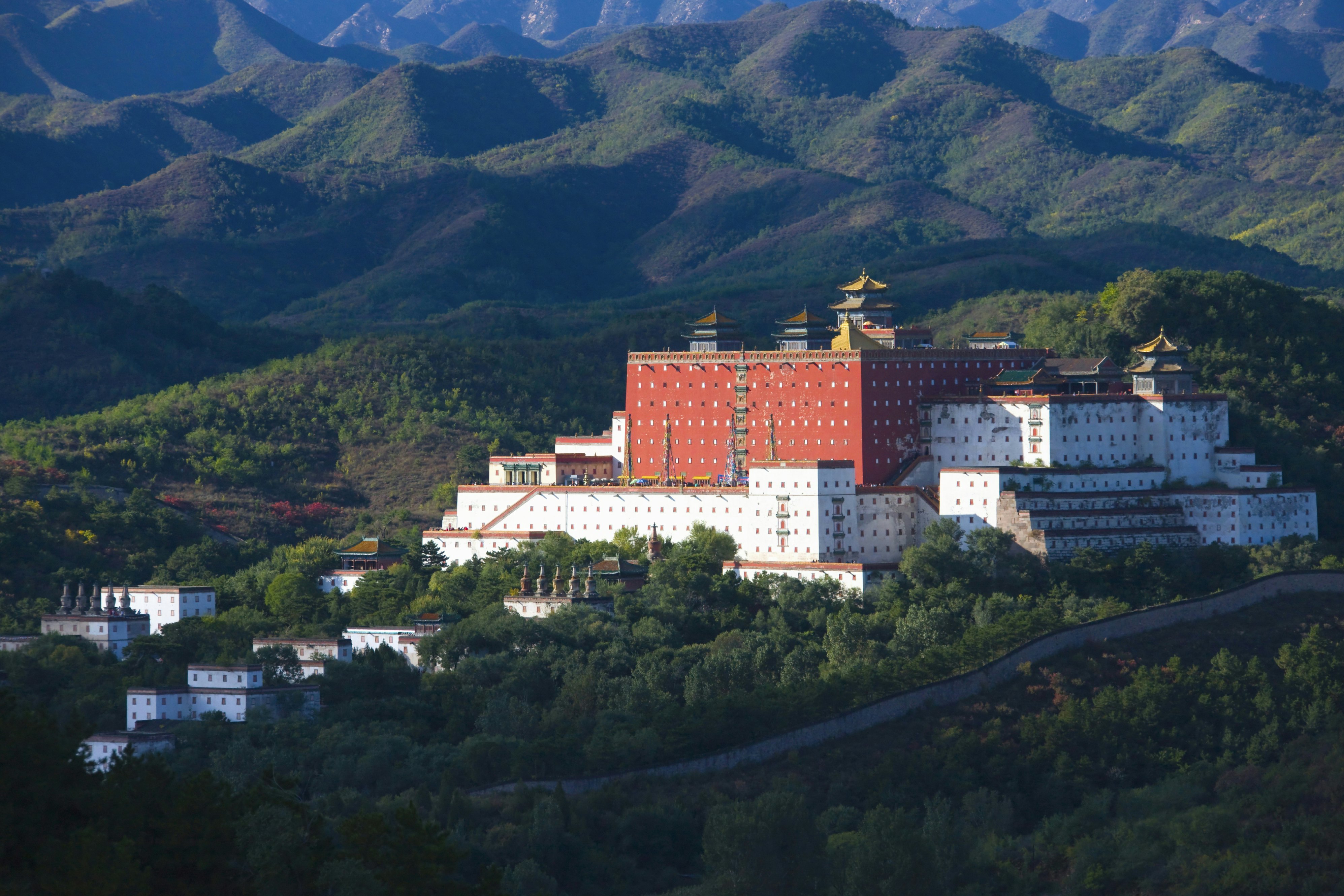 View of Putuozongsheng Temple, built after Potala Palace, Chengde Mountain Resort, Hebei, China
