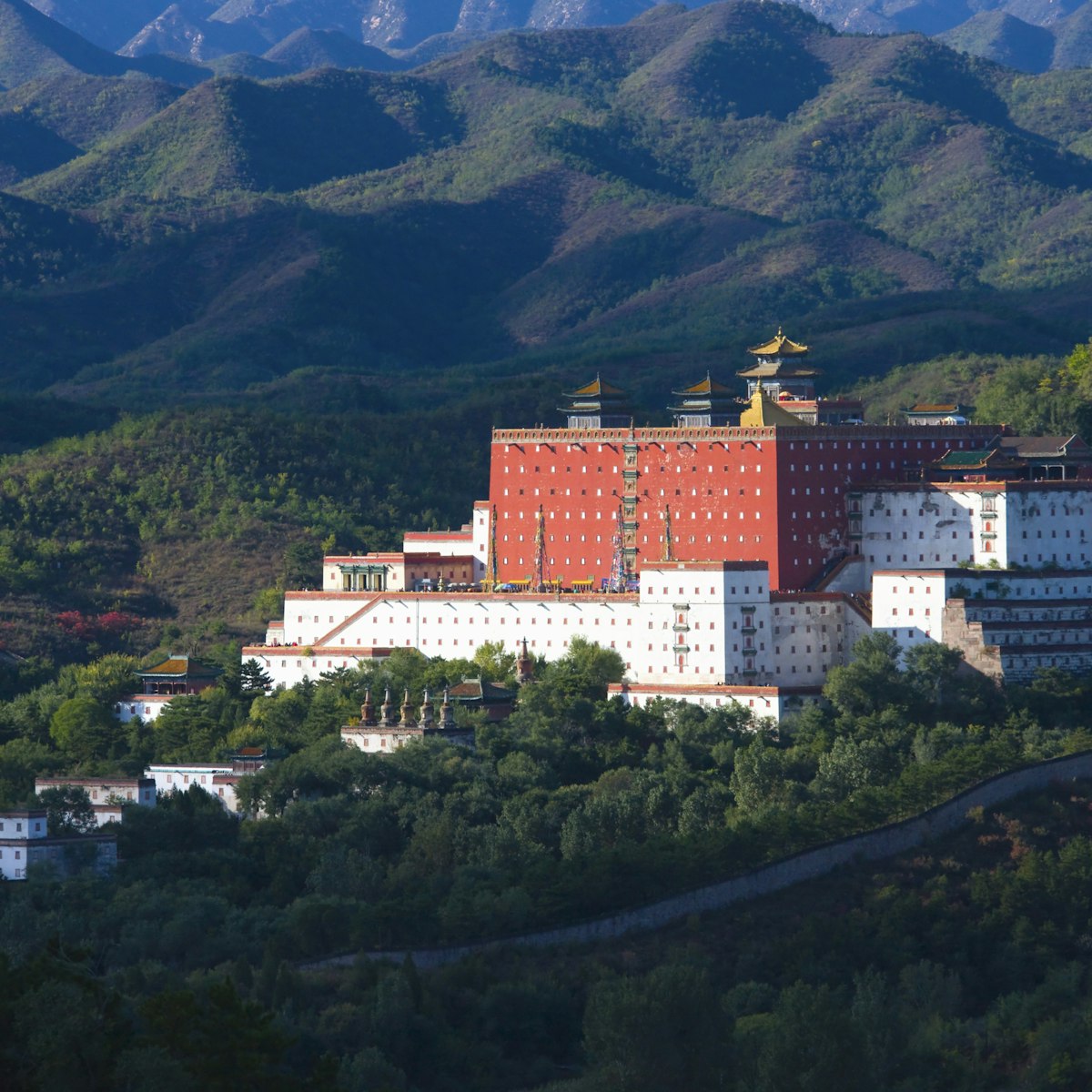 View of Putuozongsheng Temple, built after Potala Palace, Chengde Mountain Resort, Hebei, China