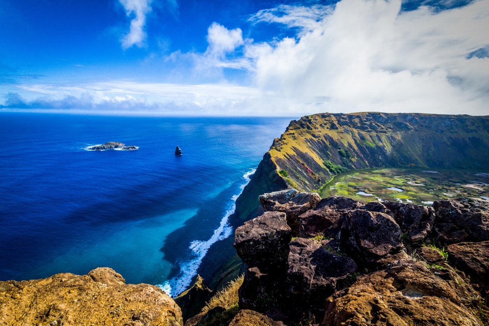 It takes a while to get there ! It's the most incredible natural place in Easter Island. The force and the beauty of the nature here is incredible.
