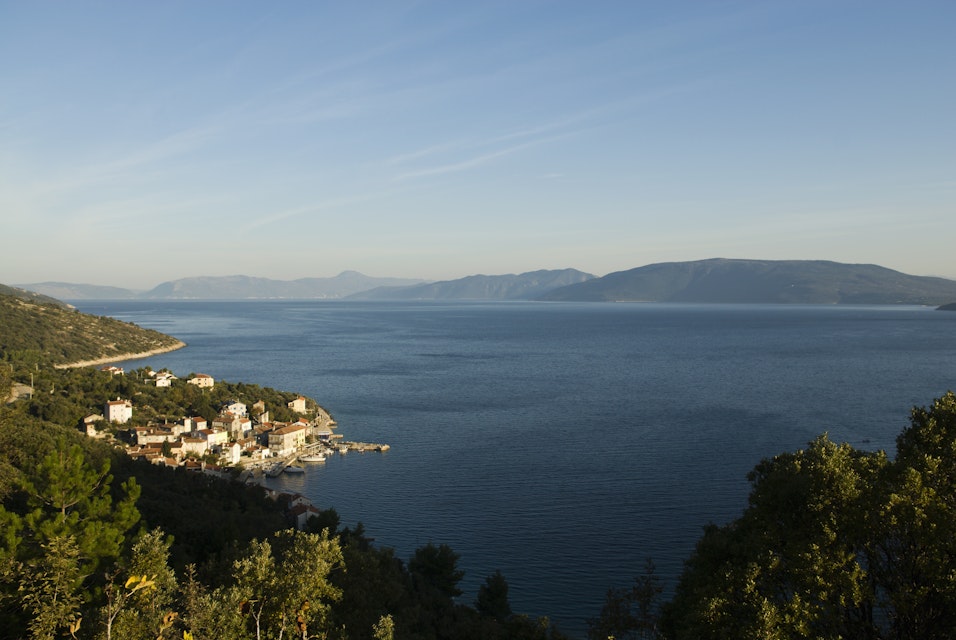 View over the village of Valun, Cres Island, Adriatic Sea, Croatia.