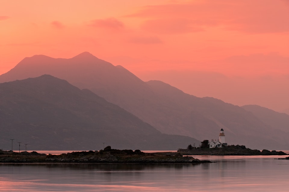 Islay ornsey lighthouse at dawn