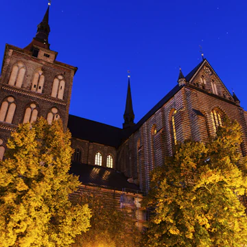 St. Mary's Church in Rostock. Rostock, Mecklenburg-Vorpommern, Germany.; Shutterstock ID 418416580; Your name (First / Last): Gemma Graham; GL account no.: 65050; Netsuite department name: Online Editorial; Full Product or Project name including edition: Hamburg & the North Destination Page