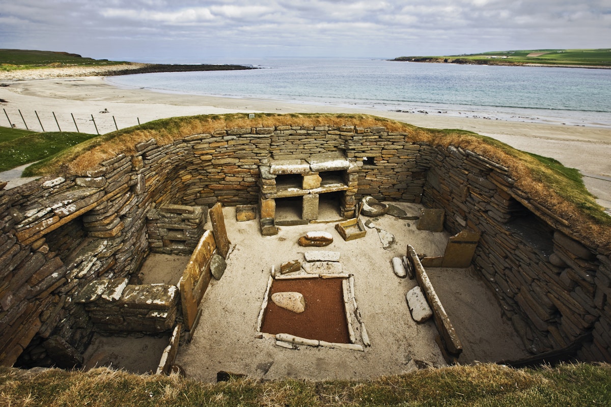 Viking settlement at Skara Brae, Orkney islands, Scotland, Uk