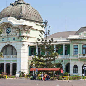 Mozambique, Maputo, the Baixa area, the victorian style railway station designed by G. Eiffel in 1910