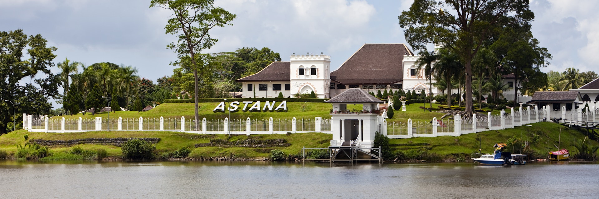 The Astana (Palace) built by Charles Brooke in 1870, now the residence of the state Governor. Kuching, Sarawak, Borneo, Malaysia
