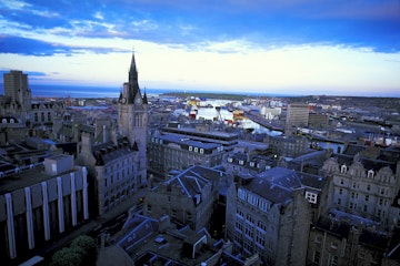 View over city, Aberdeen, Grampian, Scotland.