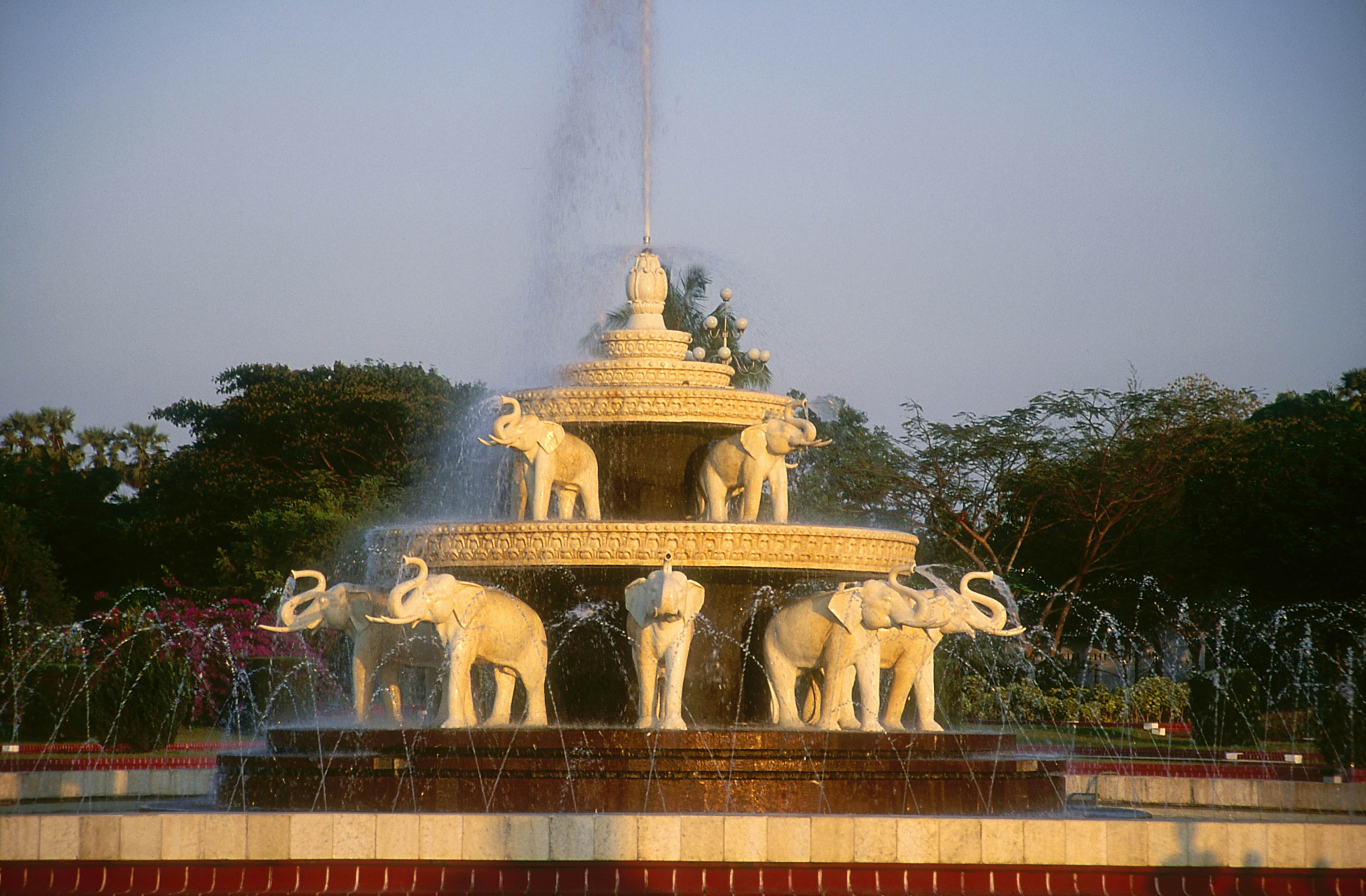 Elephant fountain, People's Park, Yangon, Myanmar