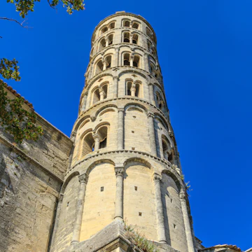 Uzes, Fenestrelle Tower, Cathedral of St. Theodore, Languedoc Roussillon, France; Shutterstock ID 119161549; Your name (First / Last): Daniel Fahey; GL account no.: 65050; Netsuite department name: Online Editorial; Full Product or Project name including edition: Cathédrale St-Théodont POI