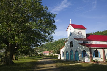 Vanuatu, Espiritu Santo Island, Luganville, LA ROSERAIE Village Church