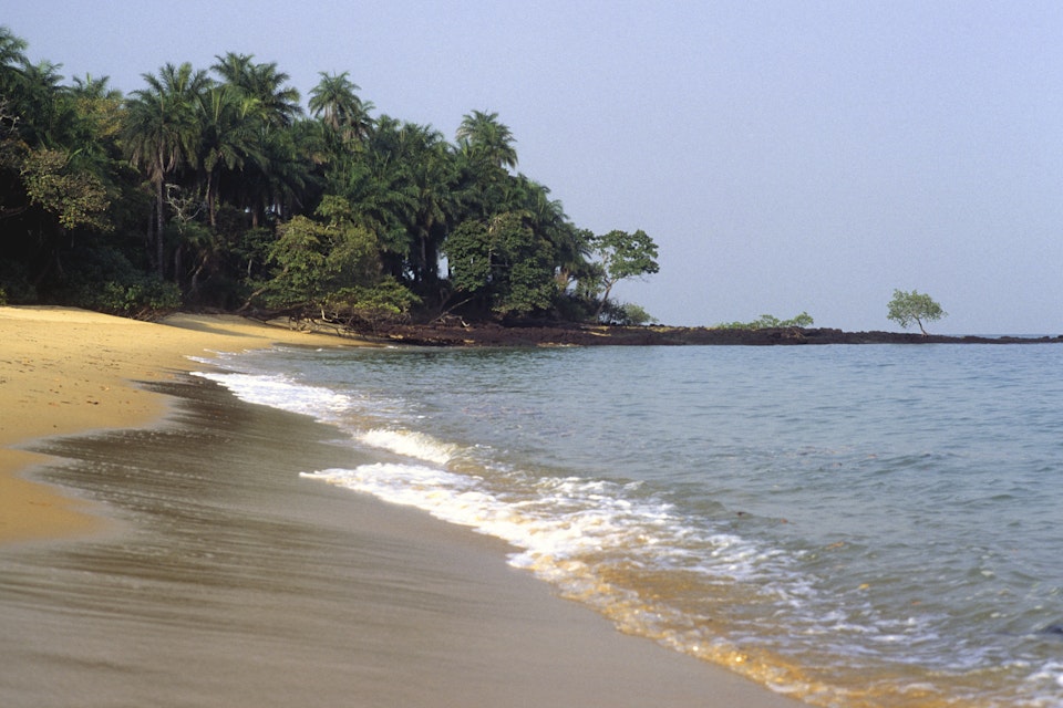 Africa, West Africa, Guinea-Bissau, Bijagos archipelago, Canhabaque island (or Roxa island), beach