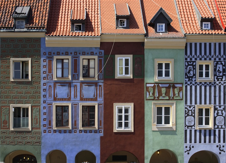 Houses, Old Market Square, Poznan, Poland