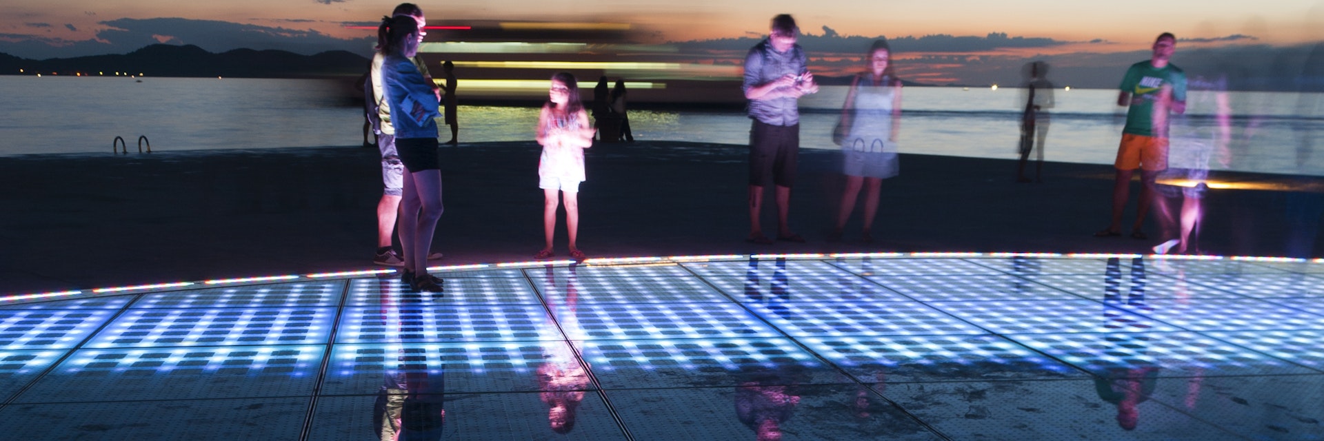 Pozdrav Zuncu (Sun Salutation) monument by architect Nikola Basic, Zadar, Zadar county, Dalmatia region, Croatia, Europe