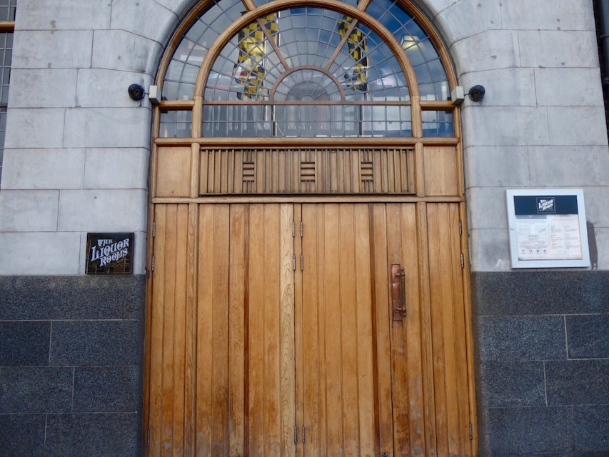 The entrance to the Liquor Rooms