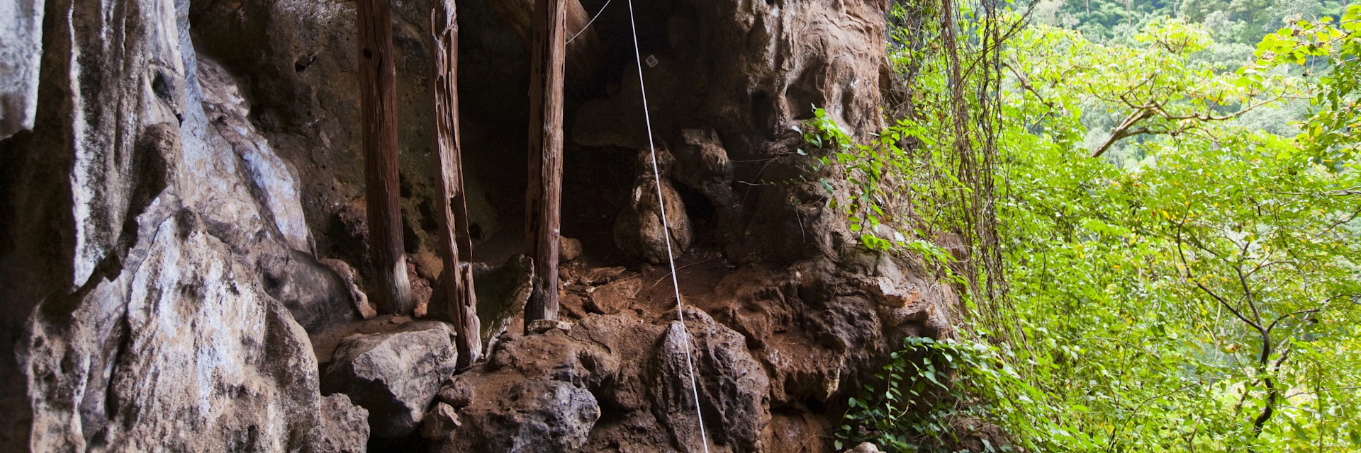 Coffin Cave near Mae Hong Son, where human remains have been found suspended in burial.