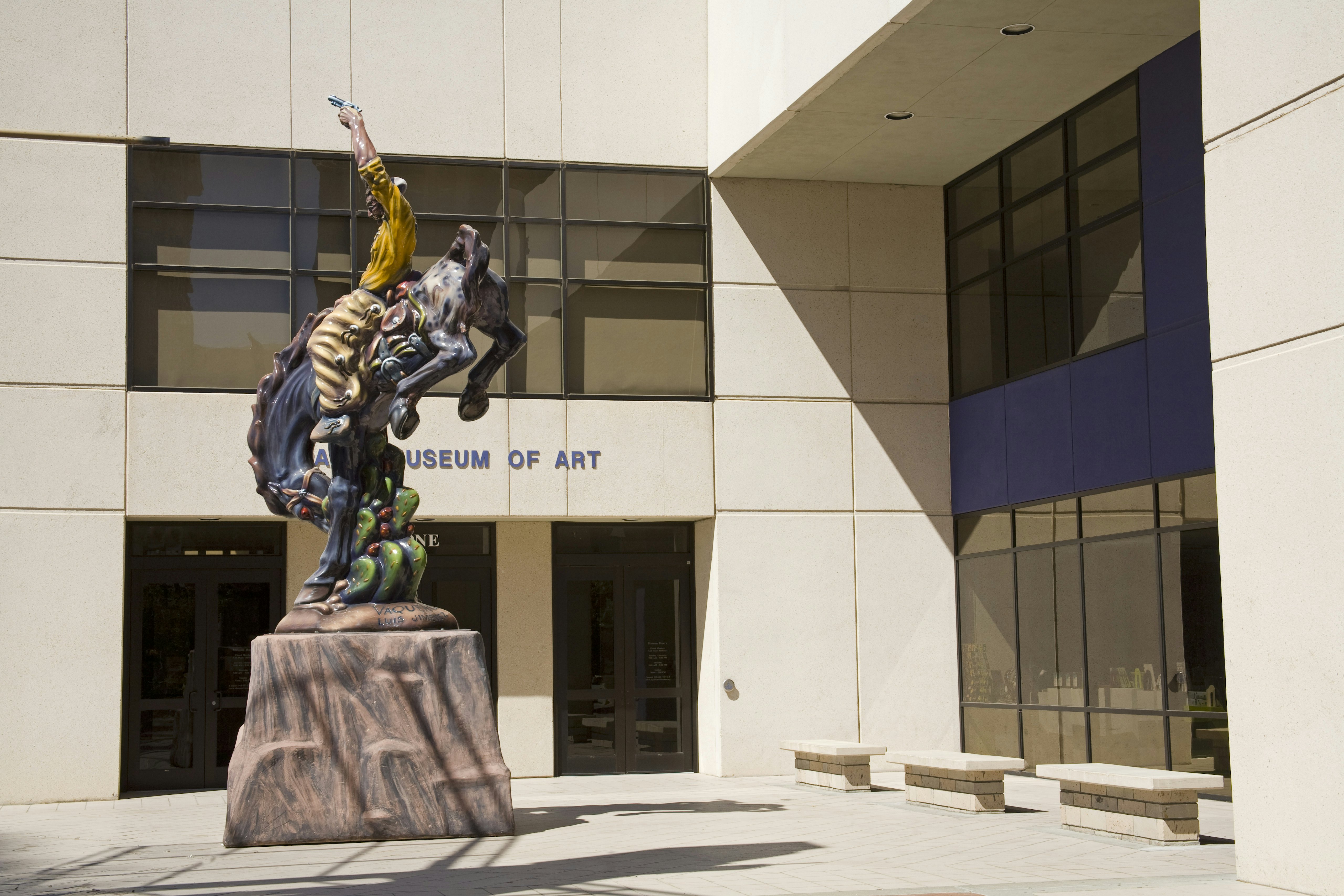 'Vaquero' sculpture at Museum of Art.