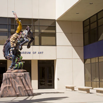 'Vaquero' sculpture at Museum of Art.