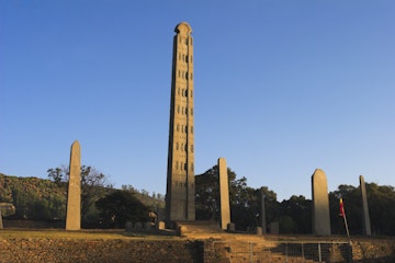 The 24m King Ezana's stele in Northern Stelae Park, the biggest stele still standing.
