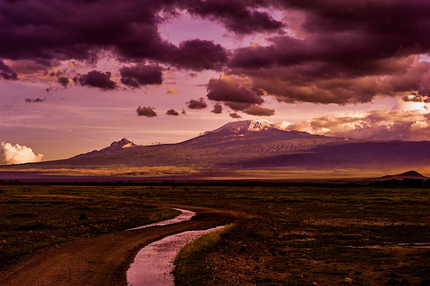 View of Mt.  Kilimanjaro in Kenya 