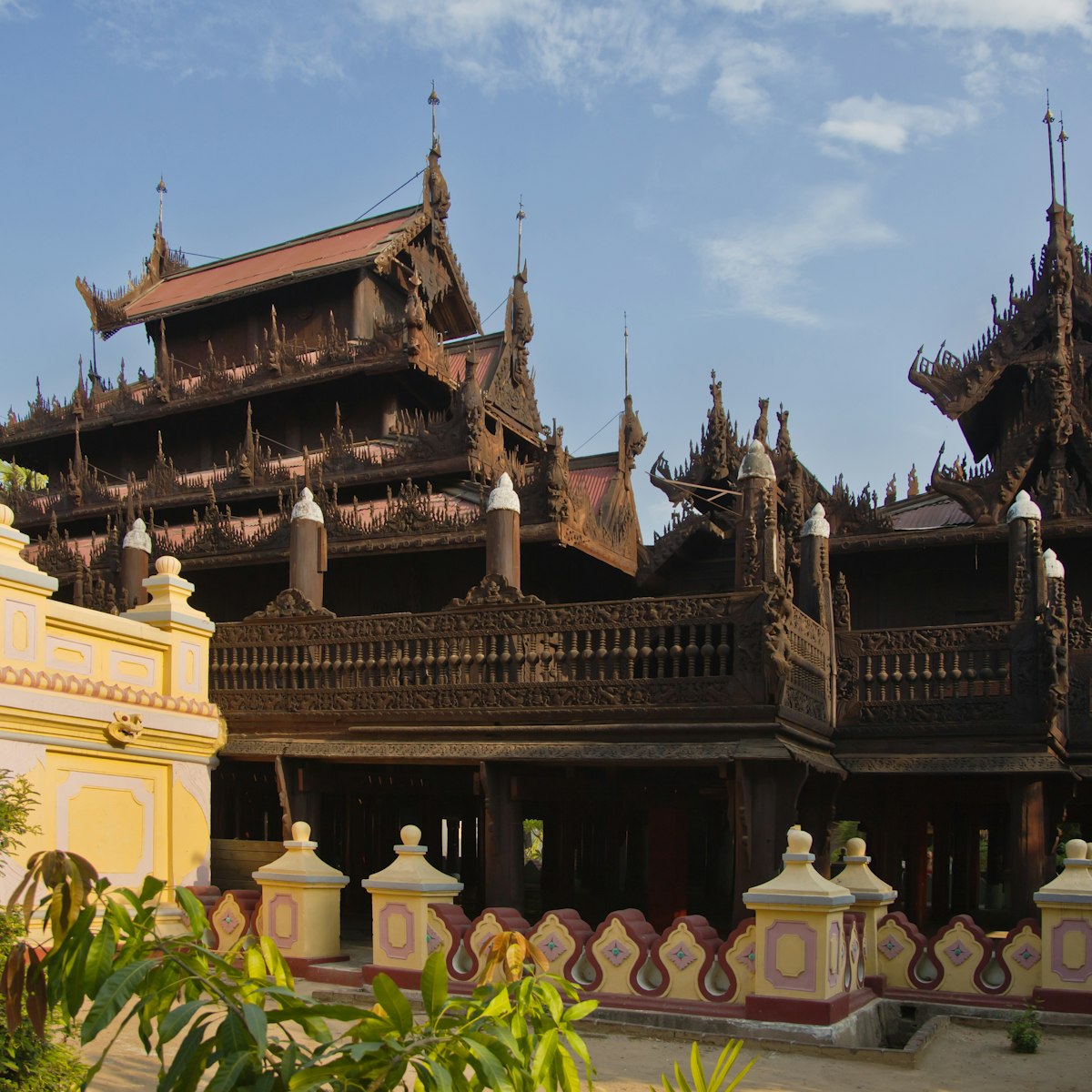 The Shwe In Bin Kyaung Known As The Teak Monastery, Mandalay, Myanmar