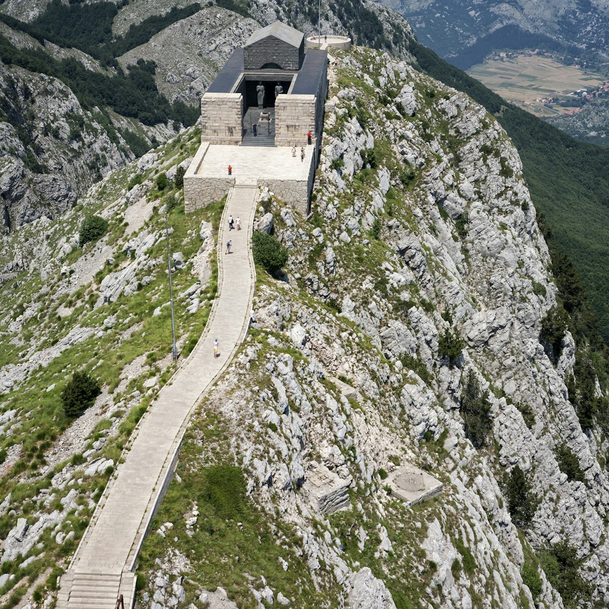 Lovcen Mausoleum, Montenegro (aerial view)