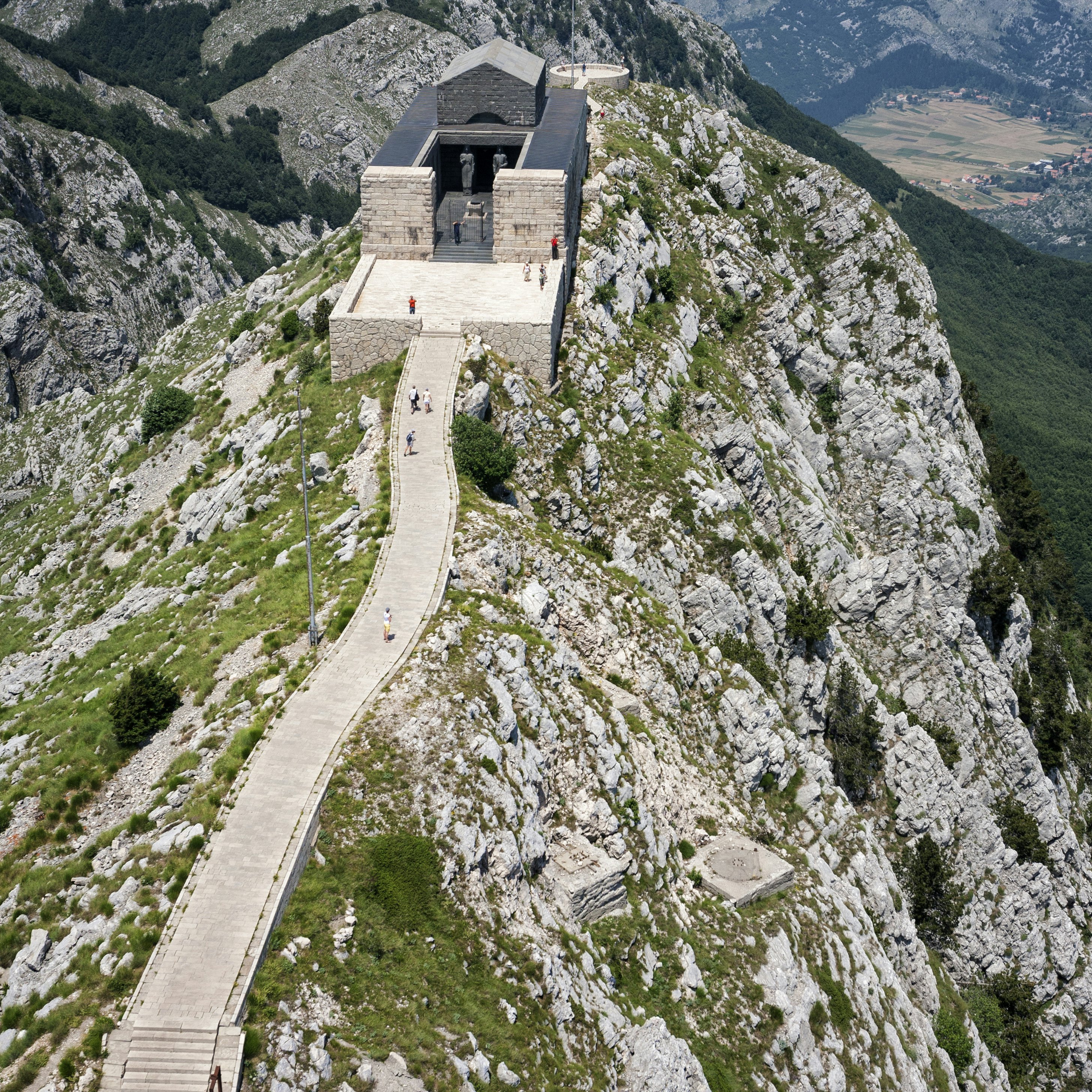 Lovcen Mausoleum, Montenegro (aerial view)