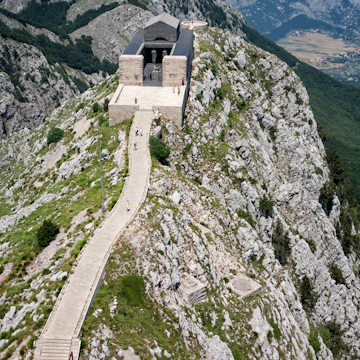 Lovcen Mausoleum, Montenegro (aerial view)
